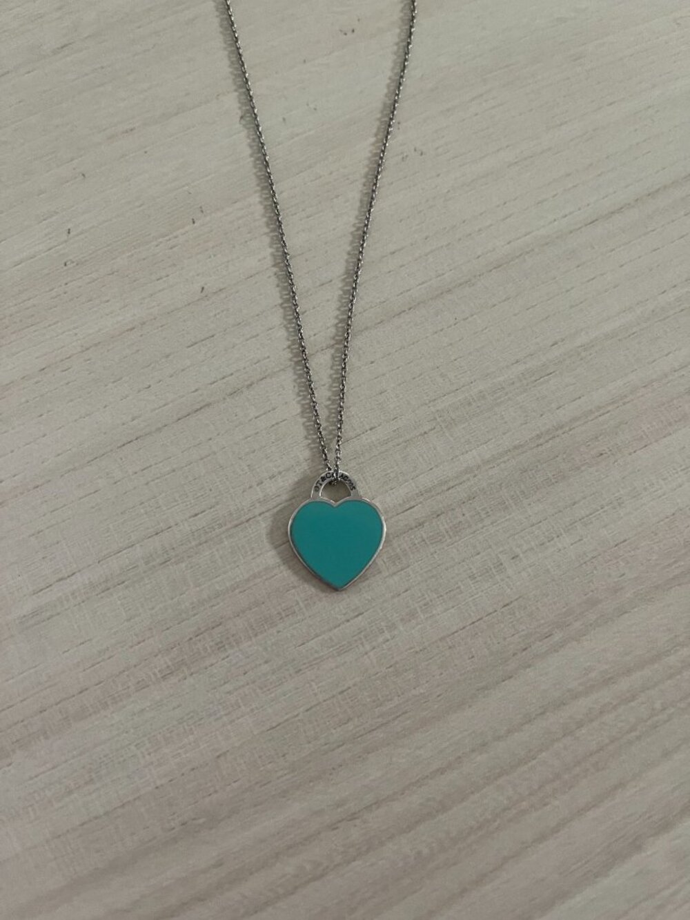 Tiffany & Co. Return to Tiffany Silver/Tiffany Blue Necklace - Picture 2 of 3